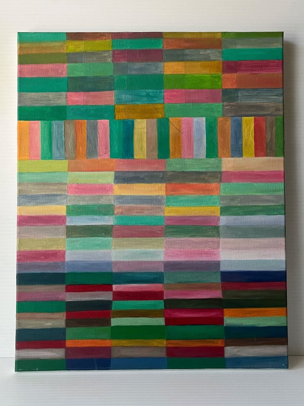 Original Modern Geometric Abstract Oil Painting First Light Signed Canvas 2019